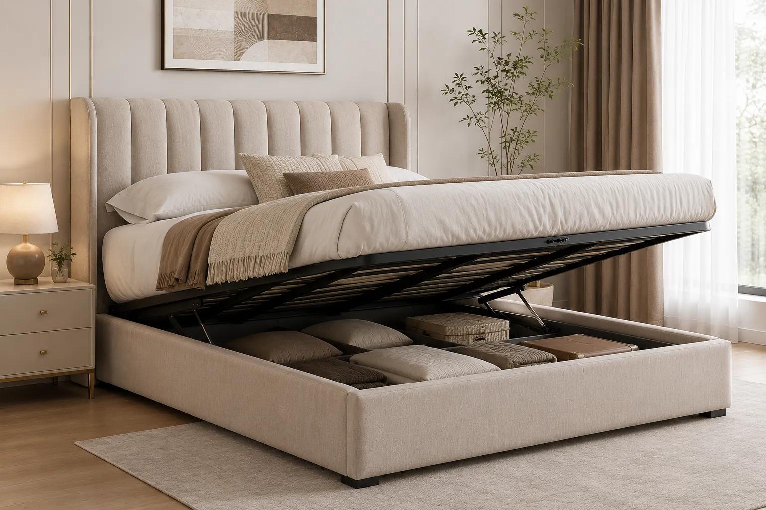 Full Size Upholstered Bed for Comfort and Smart Storage